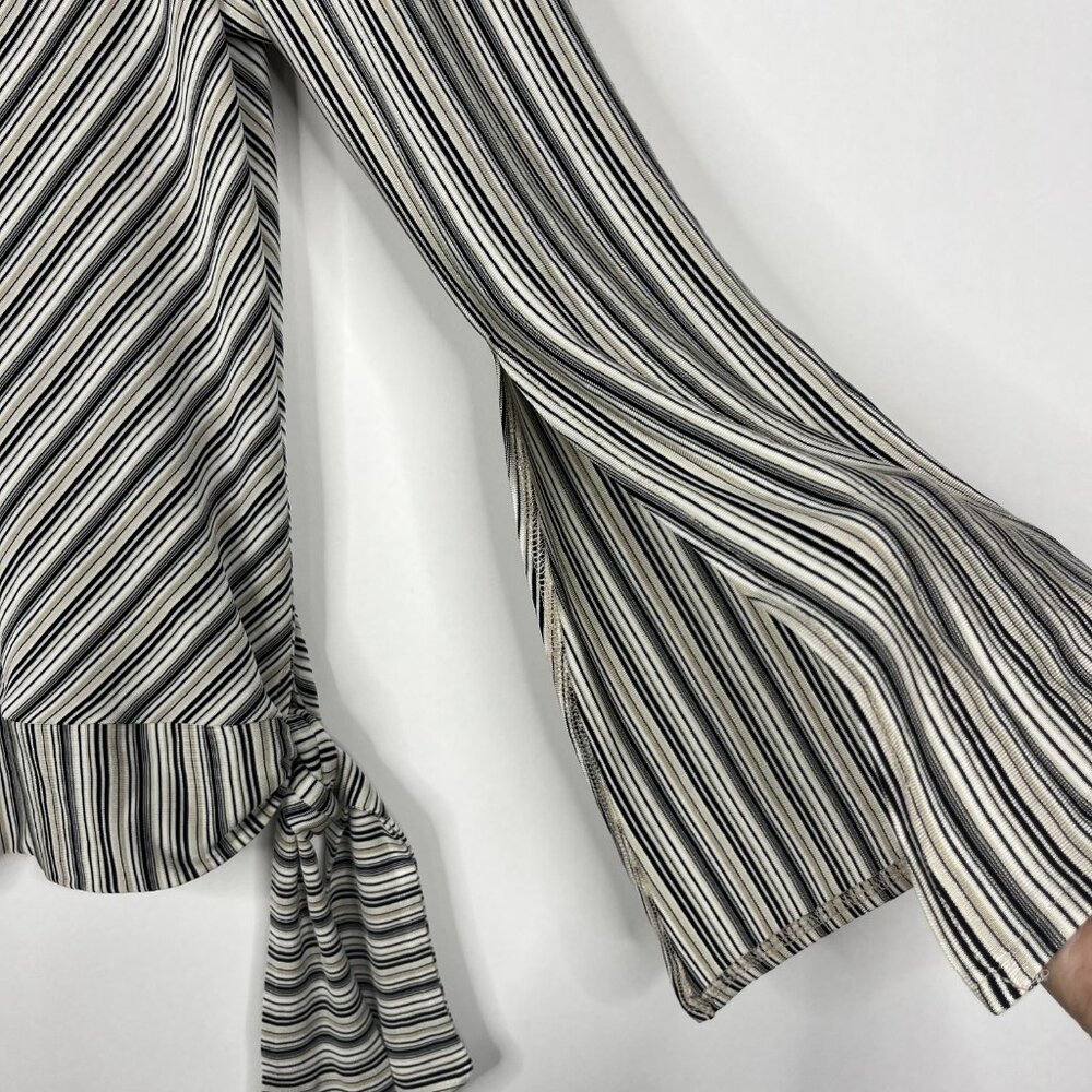 White House Black Market Striped Blouse - Black and White - Picture 2 of 6